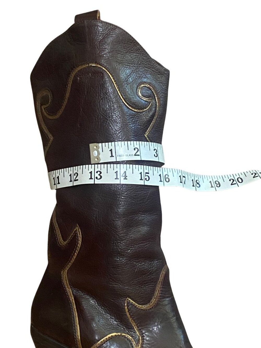 Penny Loves Kenny Rodeo Drive Brown Leather Western Boots Size 8 - Picture 7 of 13